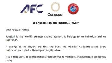 「信頼を根本から損なうもの」ヨーロッパやアジアなどのサッカー連盟が共同声明　FIFAのワールドカップ権益売却案めぐる対応を批判