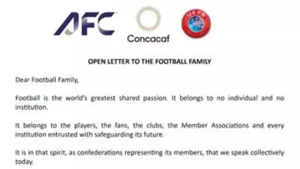 「信頼を根本から損なうもの」ヨーロッパやアジアなどのサッカー連盟が共同声明　FIFAのワールドカップ権益売却案めぐる対応を批判