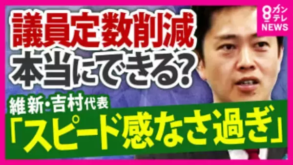 「自民党のやる気がない」維新議員　自民議員は“抵抗感”　議員定数削減法案の今国会での成立困難に「来年に高市総理が“解散カード”ちらつかせて結論出す」可能性　共同・太田氏指摘