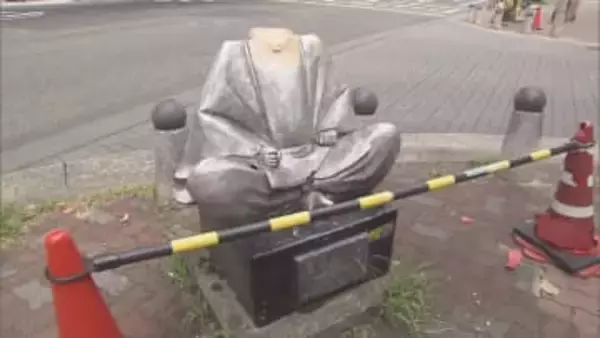 豊臣秀吉像の首を折るなどした器物損壊容疑 愛知へ出張中だった警察官ら2人を書類送検 酒に酔って犯行か 名古屋市西区の商店街入口に設置