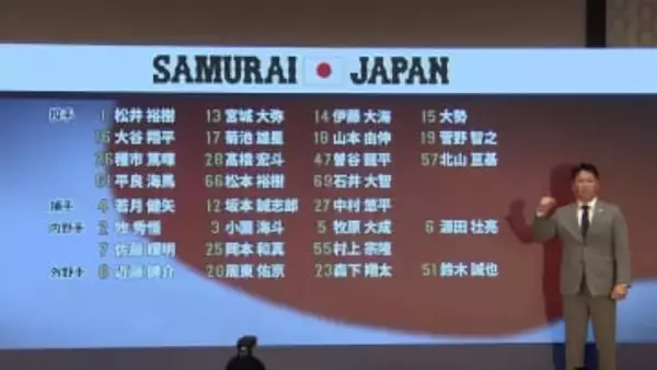 【侍ジャパン】吉田・今永・千賀は名前呼ばれず…新たに山本由伸や村上宗隆らがメンバー入り…2026WBCの出場選手29人発表で残り1枠