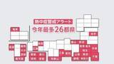 「熱中症警戒アラート　今年最多26都県に発表　東京都心の最高気温は35度予想　今年初の猛暑日へ」の画像1