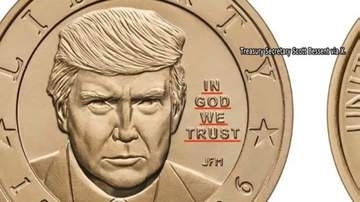 トランプ大統領の肖像入り「1ドル金貨」製造へ　肖像の横には「我々は神を信じる」と刻印