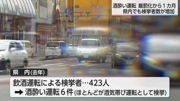 「酒酔い運転」に新基準　施行1カ月で早くも4人検挙　アルコールは寝ても抜けない
