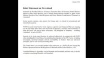 グリーンランドめぐりヨーロッパ7カ国が共同声明　アメリカにけん制、NATO連携も強調