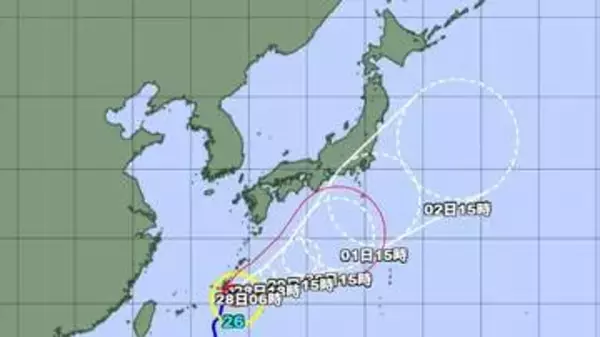 【台風情報】非常に強い台風26号の進路予想　28日にかけて沖縄地方へ接近する見込み　本州付近に停滞する秋雨前線の活動が活発になる恐れ