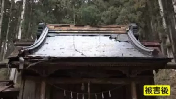 銅板窃盗で神社の屋根むき出し 2度も被害に 別の神社でも同様被害…取引価格“高止まり”の銅を狙ったか 栃木