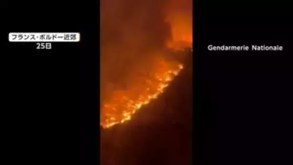 「状況はよくない」ワイン産地フランスで山火事　制御不能で市街地へ延焼と発表　ヨーロッパ各地で山火事相次ぐ