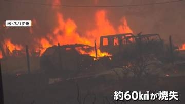 山火事拡大で9万人に避難呼びかけ　約60平方キロメートル焼失　人為的な原因の可能性も　アメリカ