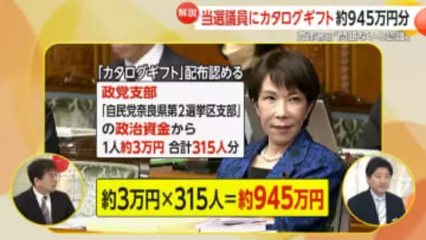 高市首相の“3万円カタログギフト配布”「法的違反ないがモラル問われる」と専門家指摘　野党は「脱法的」「古い自民党体質」などと批判
