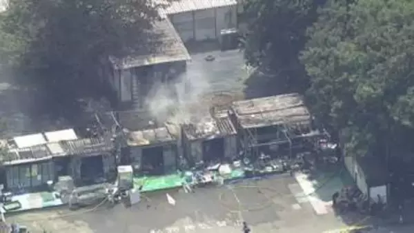プレハブのゴミ置き場から出火　陸上自衛隊・朝霞駐屯地で火事　1時間半後に鎮火