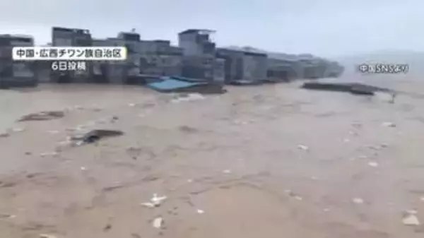 ダム決壊で「村が消えた」　中国を台風直撃　茶色い濁流が押し寄せる　竜巻発生も…台風9号は週末に沖縄直撃へ
