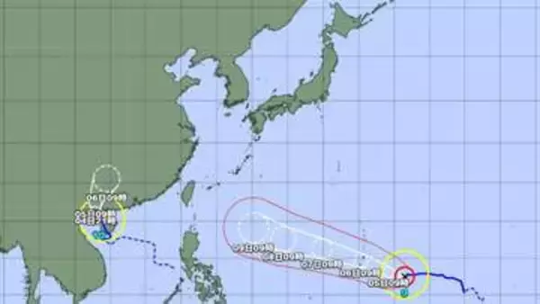 【台風情報】ダブル台風の今後の進路予想　台風9号は5日までには「猛烈」な勢力まで発達する見込み　台風10号は6日には熱帯低気圧に衰える見込み