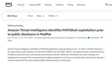 「PHP」重大欠陥　公表4日前にサイバー攻撃を検知　米アマゾンが発表