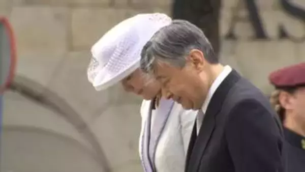 天皇皇后両陛下が歓迎晩さん出席　皇后さまは青やゴールドのドレスにティアラ　戦没者慰霊碑に1分半の黙祷　オランダ訪問