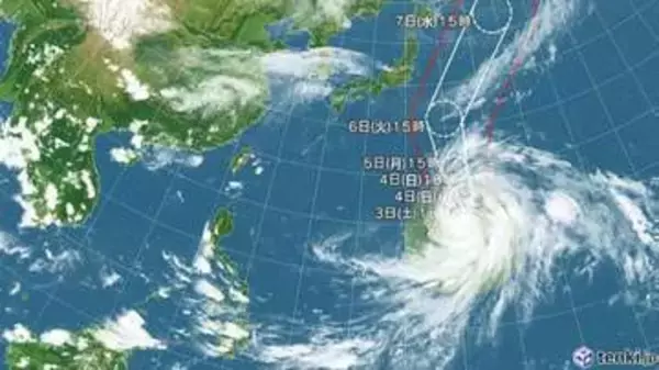 【台風情報】大型で強い台風27号の進路予想　非常に強い勢力で5～6日頃に小笠原諸島に接近する恐れ　5日には中心気圧925hPa予想　千葉県など関東の沿岸部では風が強まり、雨が降りそう