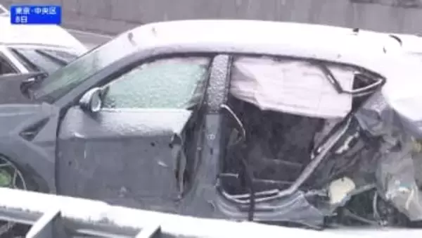 逮捕の中国籍の男立ち会い実況見分　ランボルギーニ“ひき逃げ”事件