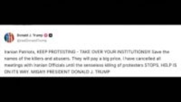 トランプ大統領SNS投稿　イラン反政府デモ「大きな代償を払う」「支援は間もなく到着する」さらなる介入示唆