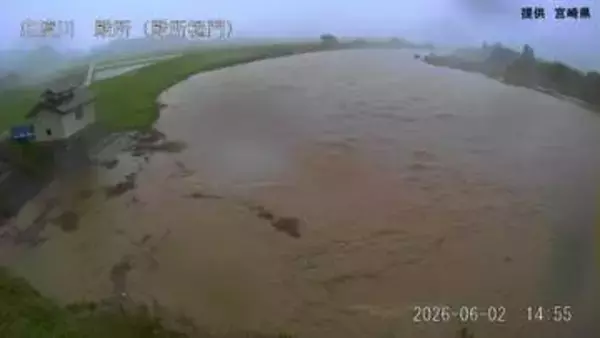 【速報】初のレベル4氾濫危険警報が宮崎県の広渡川に　日南市は浸水のおそれ　台風6号で　気象庁
