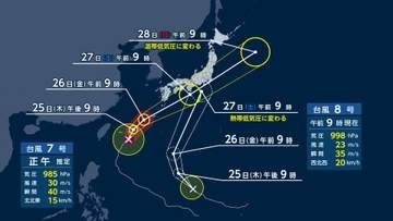 【台風情報】気象庁と国土交通省が緊急会見　台風7号への警戒呼びかけ　26日～27日かけ沖縄や本州に接近