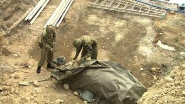 住宅建設現場で1トン不発弾見つかる　陸上自衛隊が安全措置　戦時中に投下か…信管がついた状態　大阪・箕面市