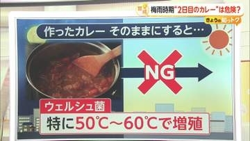 梅雨時期の食中毒に注意　「最近は夏場のノロウイルスも」　2日目のカレーは再加熱してもウェルシュ菌死なず…粗熱取り冷蔵庫へ