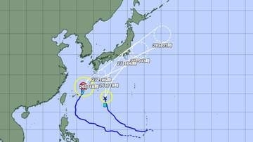 【台風情報】ダブル台風の今後の進路予想は　台風8号は27日に東日本太平洋側にかなり接近し、上陸する可能性　台風7号も27日には西日本から東日本の太平洋側に接近する見込み