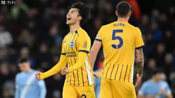 ブライトン三笘薫が116日ぶりゴール！強豪マンC相手に股抜きゴラッソ　決定機演出も…足首負傷からワールドカップへ復活の予感