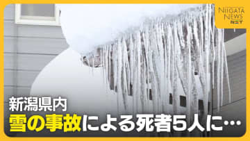 車庫の雪下ろし中に転落か…新潟・上越市で76歳男性が死亡 新潟県内“雪の事故”による死者は5人に