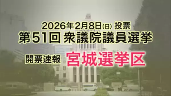 【速報】衆議院議員選挙・宮城選挙区　仙台放送出口調査の結果（年代別／支持政党別ほか）