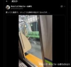 ネルソンズ・青山フォール勝ちさんがモバイルバッテリー発火の現場に居合わせ…「けっこうな事件が」白煙上げる電車内映像も投稿　都営新宿線