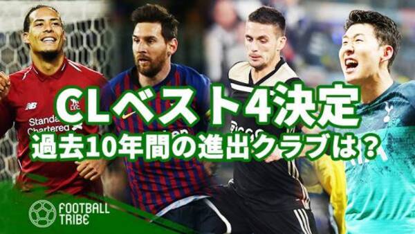 Clベスト4決定 過去10年間で最も多く進出したクラブ リーグは 19年4月18日 エキサイトニュース