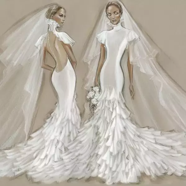 「ジェニファー・ロペスが結婚式に選んだのは「ラルフ ローレン」のドレス」の画像