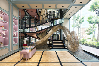 グッチ並木が一周年。バンブーをテーマに四代田辺竹雲斎氏によるインスタレーションがスタート