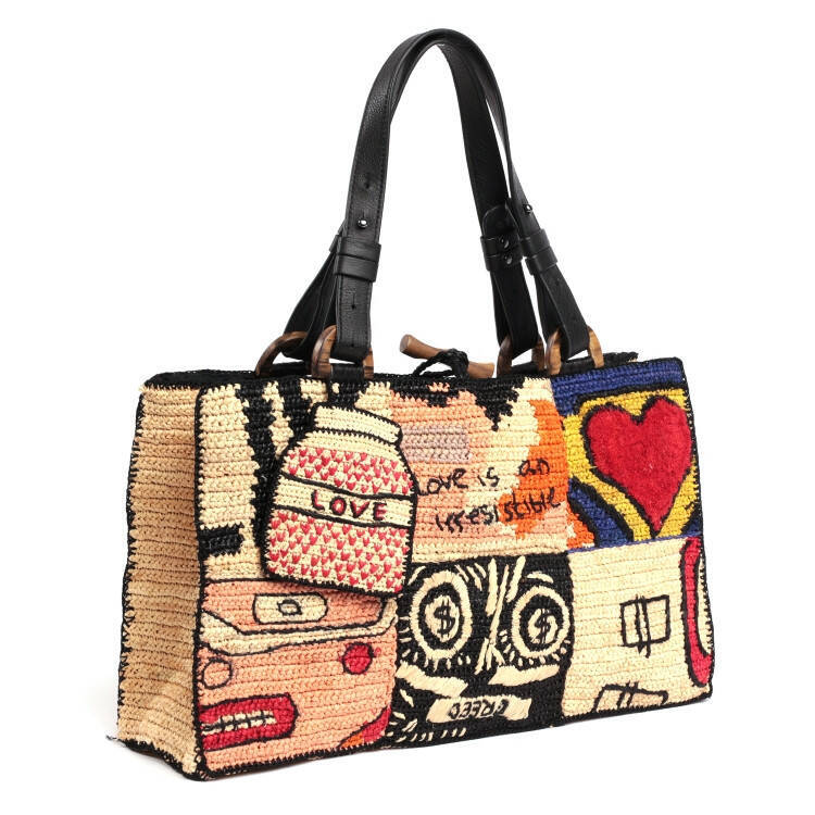 フランス発バッグブランド「ジャマン・ピュエッシュ」からネオポップアートを刺繍で描いたコラボバッグが登場