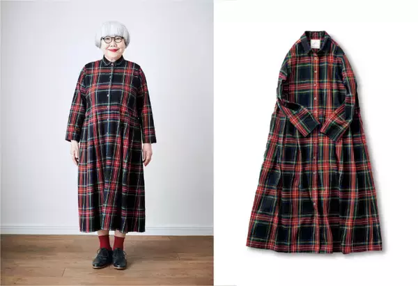 「bonpon夫妻とサニークラウズのコラボシリーズにチェックのワンピースやお出かけバッグが新登場」の画像