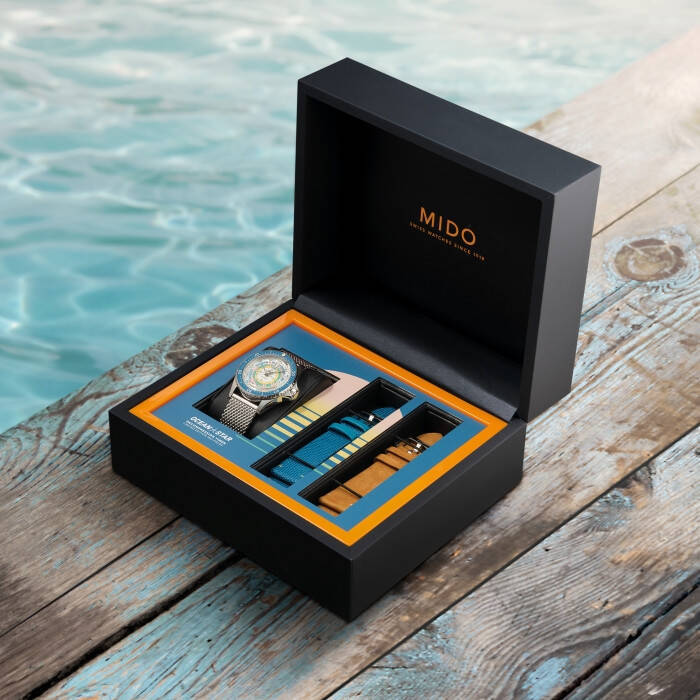 スイスの腕時計ブランド「MIDO」1961年製のオーシャンスター スキンダイバー復刻モデルは世界限定1961本のマニア垂涎セット