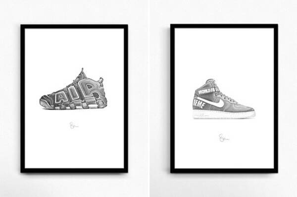 ナイキやアディダスのスニーカーを精緻に描くイラストレーター ステフ モーリス展が代官山で開催 16年4月11日 エキサイトニュース