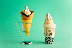 自家製ミルクティーソフトクリームとタピオカのスイーツ、ラ・ボエム クアリタ渋谷店限定で発売
