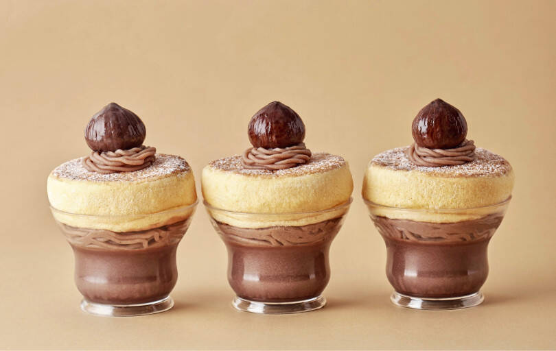 フリッパーズに、マロンを主役にした限定メニュー「奇跡のパンケーキ モンブラン」 が登場!