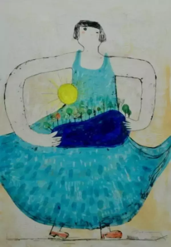 「太陽と星の色を持つ画家、蟹江杏の新作展がGINZA SIXで開催」の画像