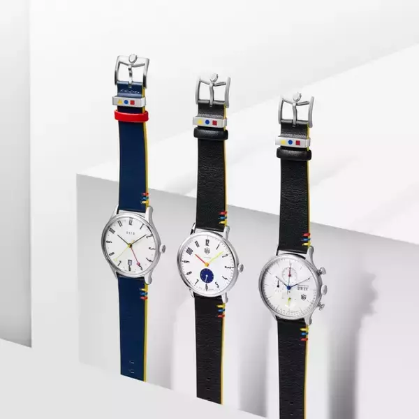 「ドイツの腕時計ブランド「ドゥッファ(DUFA) 」が、バウハウスの3原色を配した新作を発売」の画像