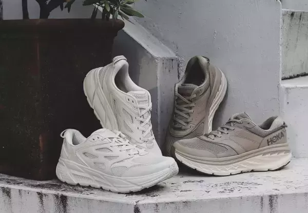 HOKA ONE ONEからライフタイルに溶け込むニュートラルカラーとレザーアッパーのパフォーマンシューズが登場