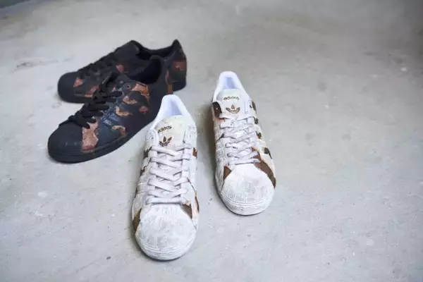 錆をテーマにしたリメイクプロジエクト「RUST」から、adidas SUPERSTARをベースにしたリメイクモデルが発売
