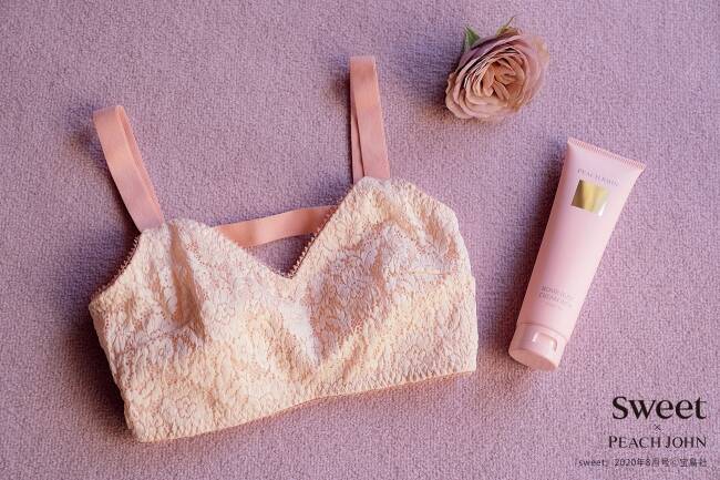 雑誌「sweet」8月号とPEACH JOHNがコラボ! 田中みな実が魅せるPEACH JOHNの人気ブラを公開