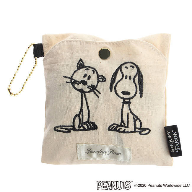 スヌーピー&ファーロンの刺繍がかわいい、エコバッグとしても使えるパッカブルトートが新登場