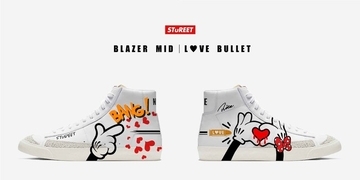 カップルでおそろいコーデ! スチュリートから新作カスタム「BLAZER MID LOVE BULLET」が登場