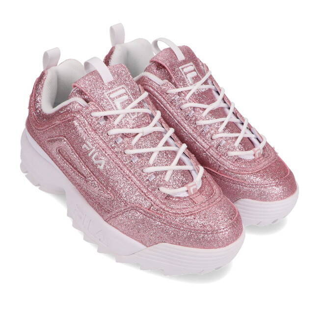 グリッター素材で覆ったラグジュアリー感満載なデザイン。フィラから限定シューズ「FILA DISRUPTOR II」発売