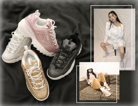 グリッター素材で覆ったラグジュアリー感満載なデザイン。フィラから限定シューズ「FILA DISRUPTOR II」発売