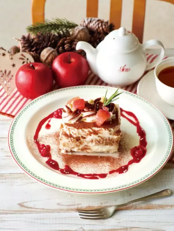 「アフタヌーンティー・ティールームにクリスマス期間限定のりんごスイーツ新作が登場!」の画像